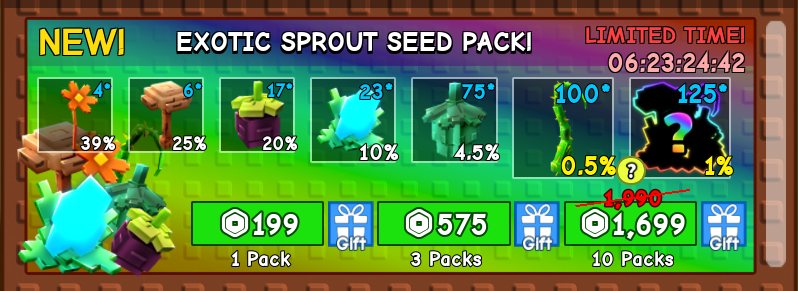 Exotic SProut Seed Pack 3 แพ็ค 